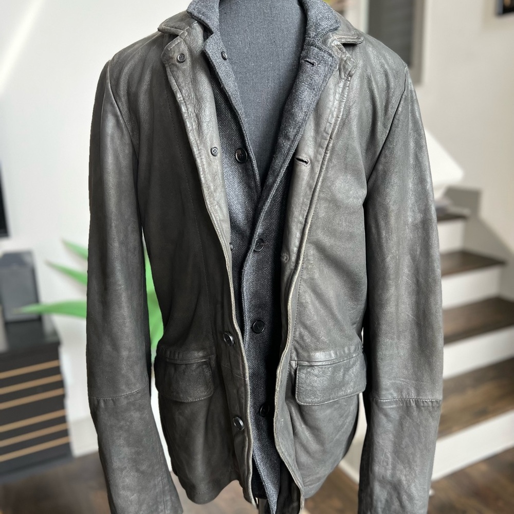 All Saints Leather Jacket Size M